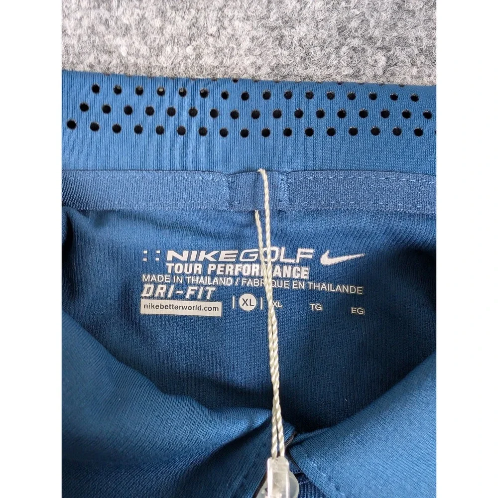 Nike Golf Tour Performance Polo Shirt‎ Mens XL Dark Blue w/Logo NWT